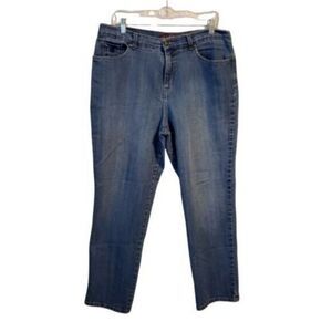 Gloria Vanderbilt Womens Size 14 Blue  Solid Boot cut Jeans